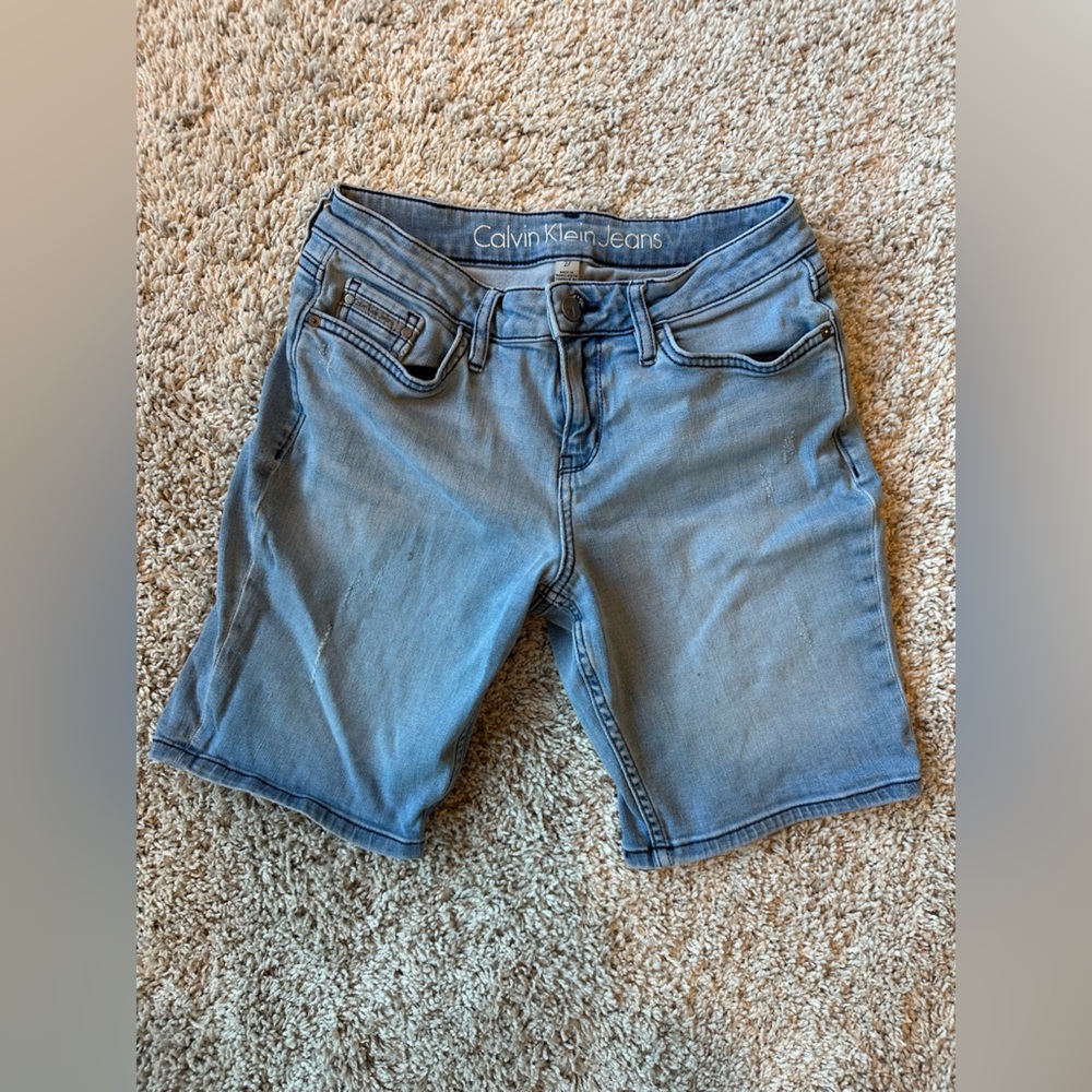 Calvin Klein Light Blue Denim Shorts
